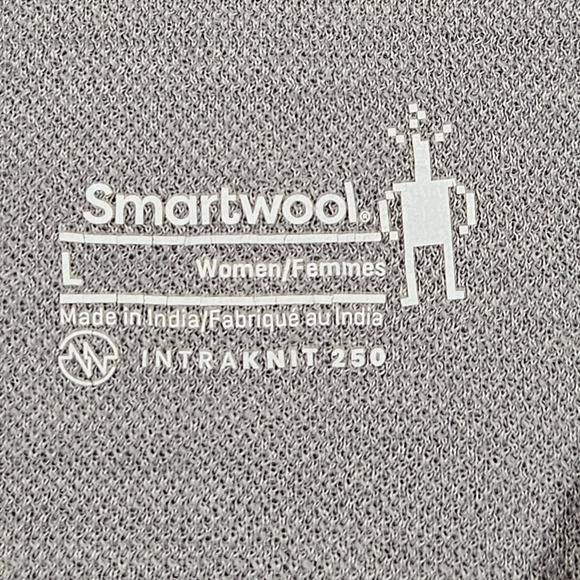 Smartwool Intraknit 250 Sweatshirt Womens Large Gray 1/4 Zip Merino Baselayer - Picture 5 of 16
